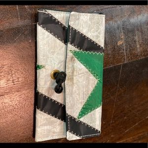 Unique Hawaiian handmade sail clutch.